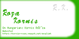 roza kornis business card